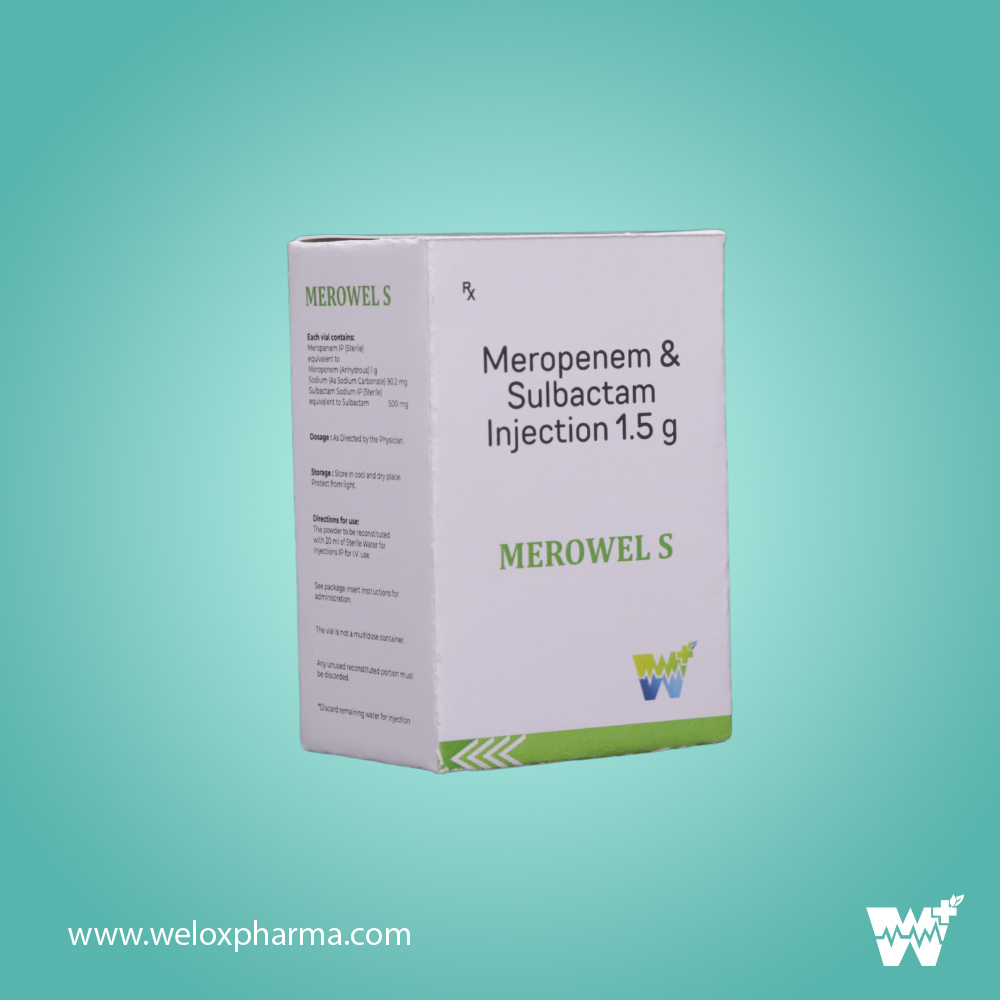 Merowel S Meropenem & Sulbactam Injection 1.5 g